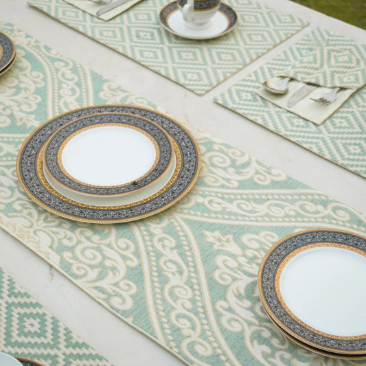 Tribal Luxe Mint Green Table Set