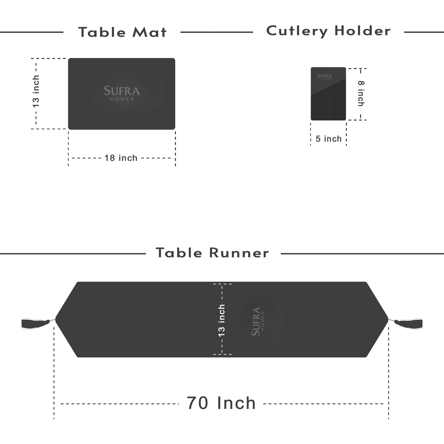 Carlson Sand Grey Table Set